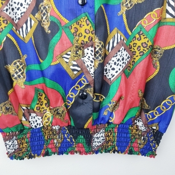 Lauren Lee Vintage Multicolored Short Sleeve Top - Picture 7 of 8